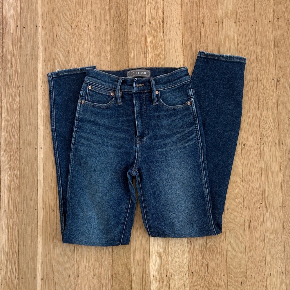 Point Sur Women's Dark Blue Straight Leg Jeans 25T